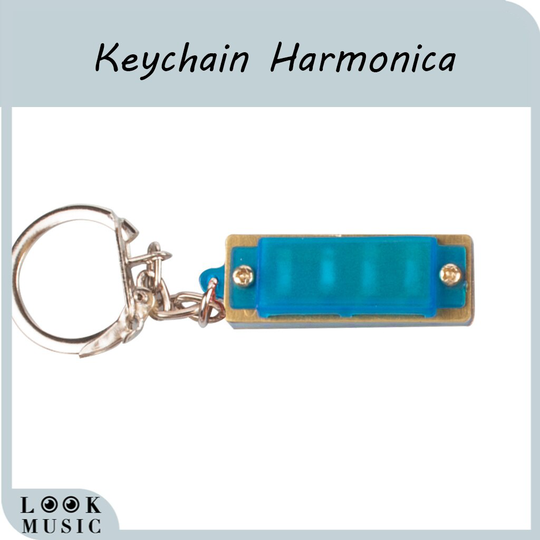 1Pc Leuke Mini Harmonica 4 Hole 8 Tone Sleutelhanger