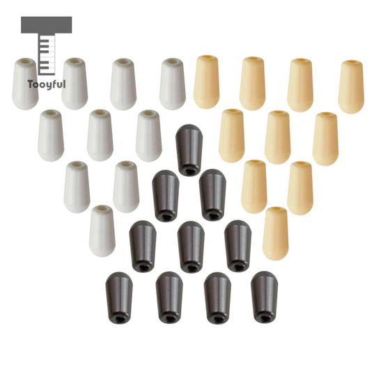Tooyful 10 Pcs Plastic 3 Way Pickup Lever Selector Tuimelschakelaars Knoppen Cap Tip Knoppen Voor St Sq Elektrische Gitaar