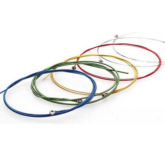 6 Stks/set Regenboog Akoestische Gitaar Snaren Kleurrijke Gitaar Snaren E-A Voor Akoestische Folk Gitaar Klassieke Gitaar Multi Kleur