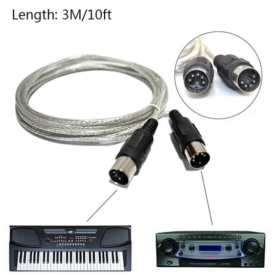 3M/10ft Midi Verlengkabel Male Naar Male 5 Pin Plug Connector Synthesizer Piano Teclado Muzikale Midi Controller piano Toetsenbord