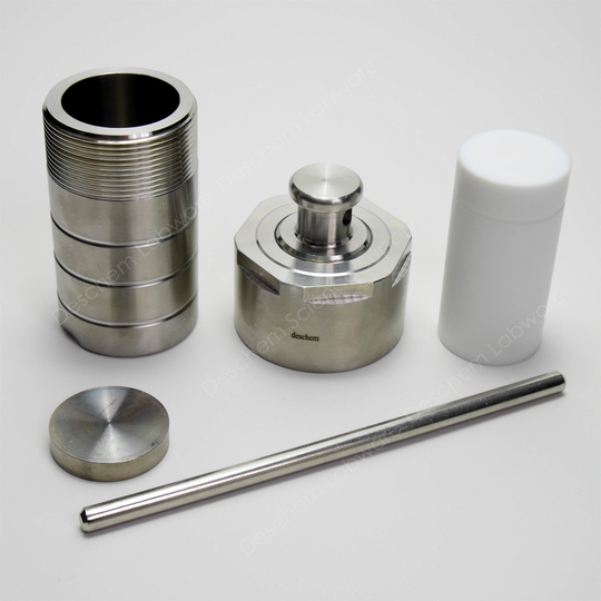 50 ml, PTFE Beklede Hydrothermische Synthese Reactor, Rvs Spijsvertering Vessel