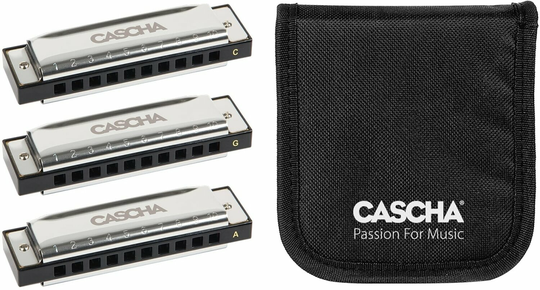 Cascha HH 2341 Blues Pack 3 Diatonisch Mundharmonika