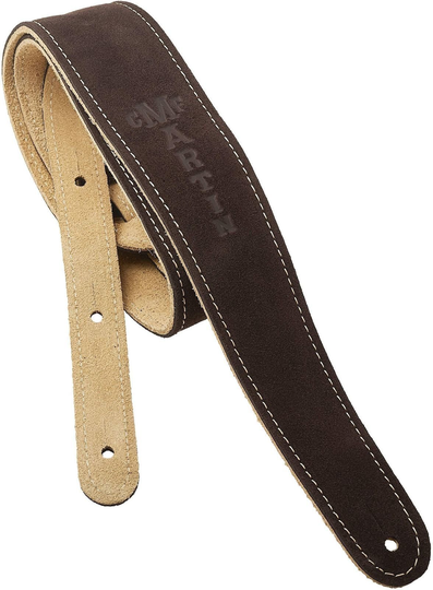 Martin 18A0017 Suede 2,5" Ledergurte für Gitarren Braun