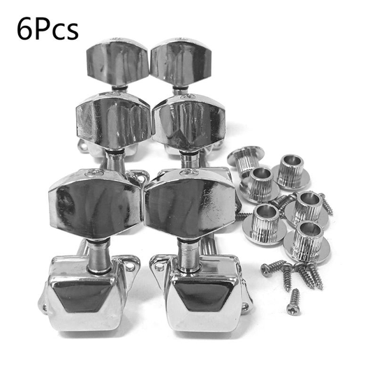 1 Set Guitar String Stemsleutels Metalen Semi-Gesloten Gitaarsnaar Knop Tuner Machine Heads Voor Akoestische Gitaren