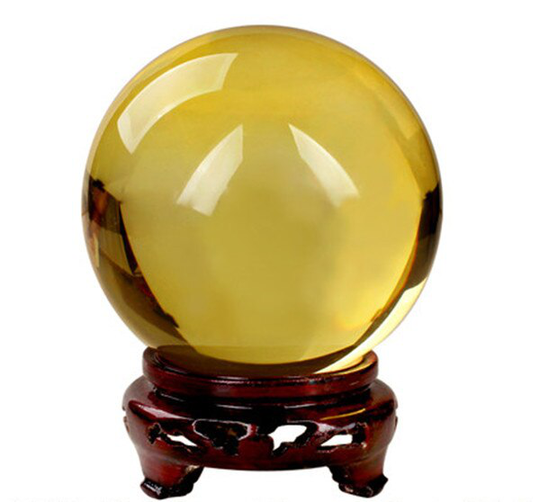 Synthese van geel kristal bal decoratie feng shui bal