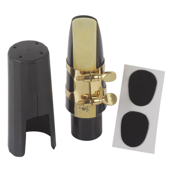 5Pcs Set Saxofoon Mondstuk + Clip + Clip Cap + Riet + Tandheelkundige Pad Voor Alt/Tenor/sopraan Sax Muziekinstrument Accessoires