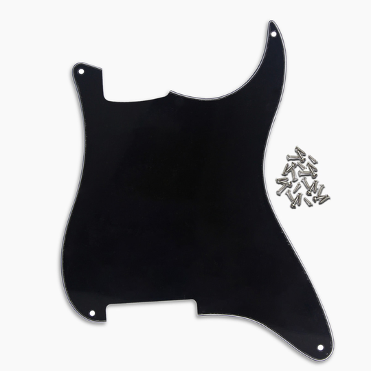 FLEOR Zwart 3Ply Elektrische Gitaar Slagplaat Blank Materiaal Scratch Plaat 4 Gat met Schroeven voor Strat Stijl Gitaar Onderdelen Custom