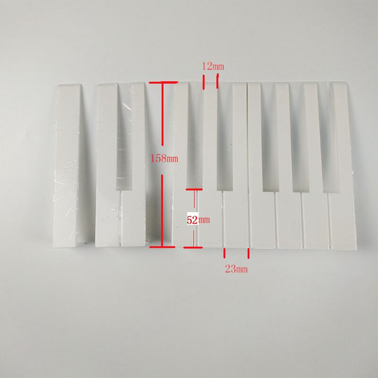 52 Stks/partij Piano Accessoires Witte Piano Keytop Reparatie Onderdelen Voor Piano(5.1Mm)
