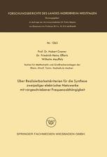 Über Realisierbarkeitskriterien für die Synthese zweipoliger elektrischer Netzwerke mit vorgeschrieb
