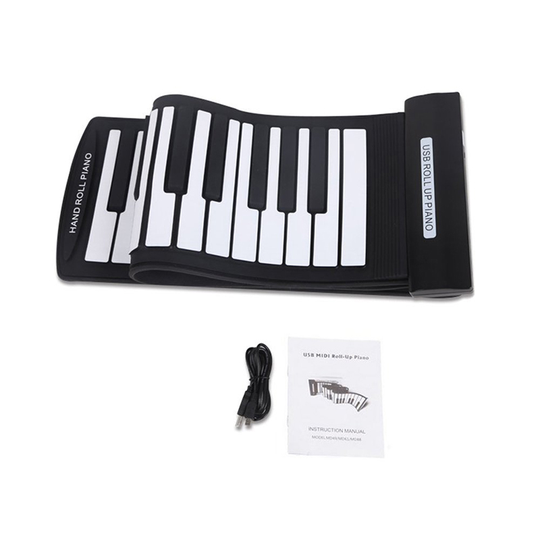 -Draagbare 61 Toetsen Flexibele Roll-Up Piano Usb Midi Elektronische Toetsenbord Kant Roll Piano