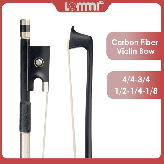 Lommi 4/4 3/4 1/2 1/4 1/8 Viool Boog Fiddle Boog Carbon Boog Real Paardenhaar Ebbenhout Perfecte Prestaties Snelle reactie Boog