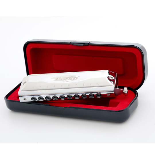 Easttop T10-40 10-Hole 40-Tone Chromatische Harmonica Tone Pure En Dikke Beginners Spelen Harmonica
