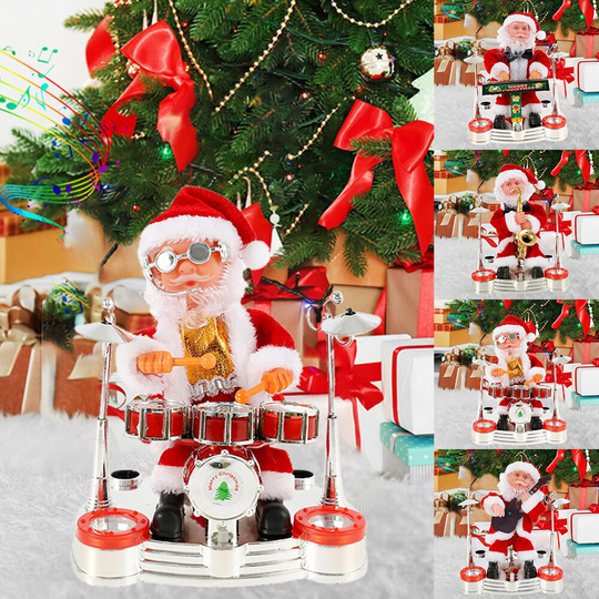 Creatieve Elektrische Kerstman Pop Speelgoed Kerst Zingen Dansen Verlichting Musical Pop Speelgoed Voor Kinderen Xmas