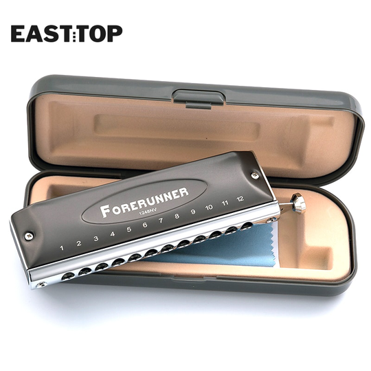 Easttop Harmonica Muziekinstrumenten Sleutel Van C 12 Gaten 48 Tones Chromatische Instrumentos Musicales Chromatische Concurrerende 1248NV