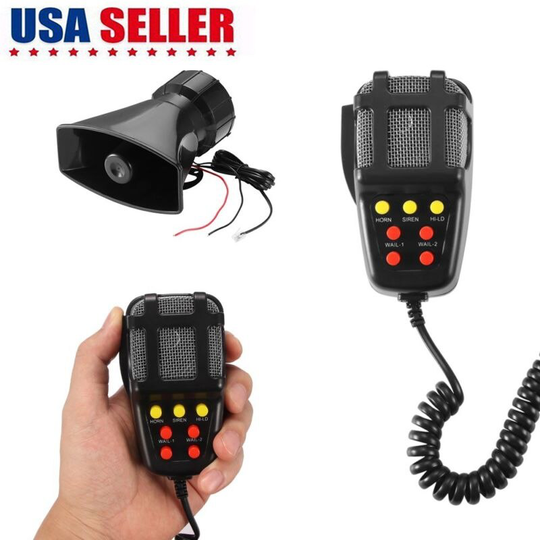 Auto Hoorn Ural 12V 100W Sirene Voertuig Hoorn Luidspreker Luid Systeem Luid Security Alarm Motorfiets Mic Pa Systeem versterker Hooter