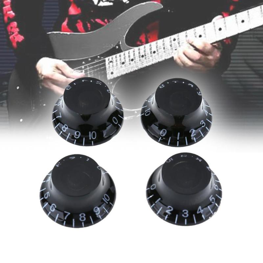 4 Stks/partij Elektrische Gitaar Volumeknop Caps Transparant Acryl Elektrische Gitaar Bas Volumeknop Potentiometer Cap Accessoires