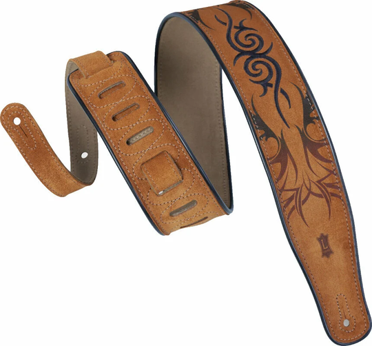 Levys MSS3EP-006 Ledergurte für Gitarren Brown