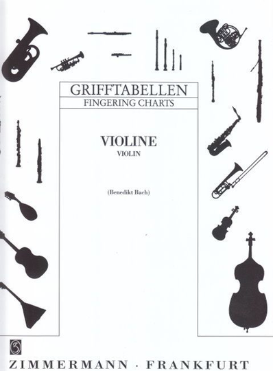Noten Grifftabelle Violine praktische Grifftabelle Zimmermann ZM 90129