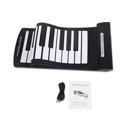 Draagbare 61 Toetsen Flexibele Roll-Up Piano Usb Midi Elektronische Toetsenbord Kant Roll Piano