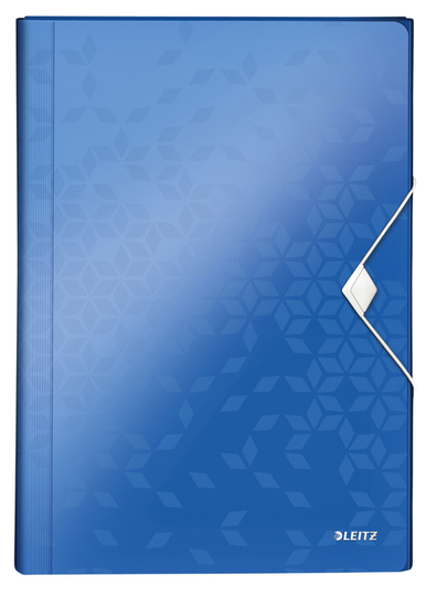 Sorteermap Leitz Wow 6 Tabbladen PP Blauw