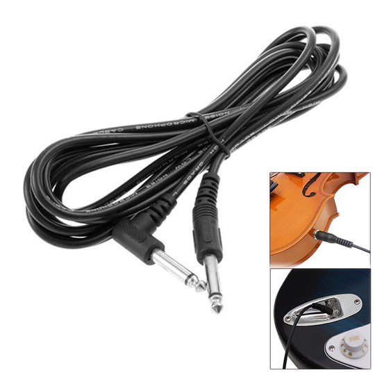 1/4 Inch Kabel Gitaar Kabel 10 Ft Rechte Haakse 6.5Mm Cord Adapter Versterker Afgeschermde Basgitaar Instrument kabel