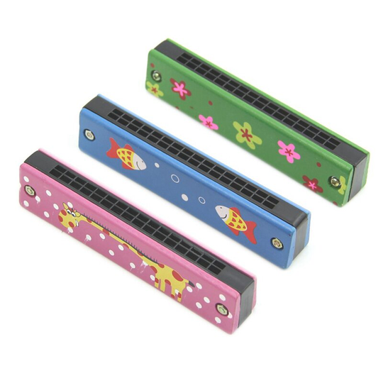 Houten Geschilderde Harmonica Kinderen Kids Musical Instrument Educatief Muziek Speelgoed