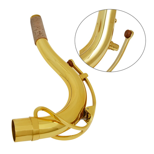 Messing Tenorsaxofoon Sax Bocht Hals 27.8Mm Saxofoon Accessores Onderdelen Goud Voor Sax Plyers Muziek Liefhebbers