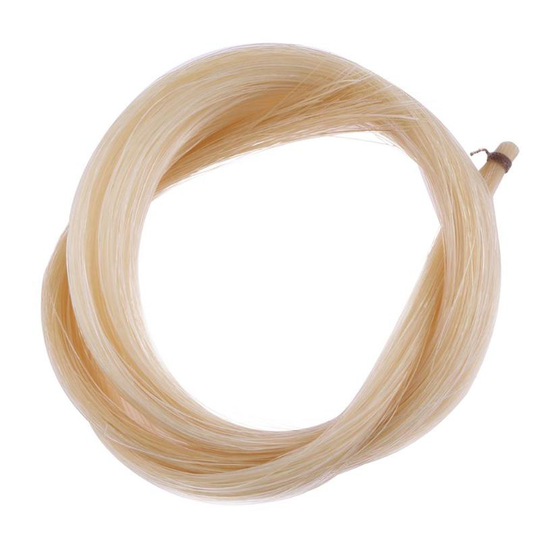 1 Hank Universal Geel + Witte Hengst Paardenhaar Voor Strijkstok