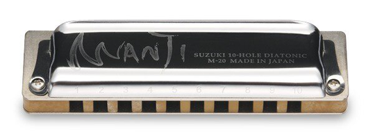SUZUKI MANJI M-20 10 hole Blues harmonica Diatonische Sleutel Van C