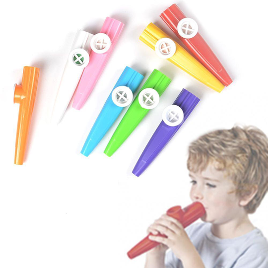 1Pcs Plastic Kazoo Harmonica Mond Fluit Kids Kinderen Party Kid Muziekinstrument Speelgoed Willekeurige Kleur