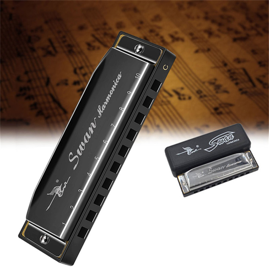 Silver Swan Harmonica 10 Gat Van C Voor Blues Rock Jazz Folk Harmonica Blues Harp Geschikt Voor beginners Folk Muziek