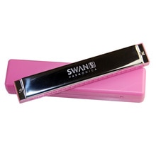 ZWAAN C Sleutel 24 Hole Harmonica/Roze Octaaf-tuned Tremolo Mondharmonica Instrument met Case
