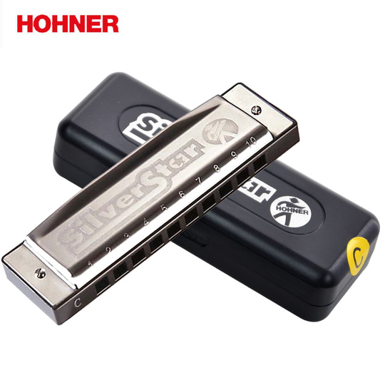 Hohner 10 Hole Harmonica Internationale Silver Star Diatonische Harp, Blues Harmonica Key C Blues Jazz Band Muziek Instrument