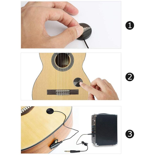 Acoustic Guitar Pickup Piezo Contact Pickup for Guitar Ukulele Violin, Mandolin, Banjo, Kalimba, Harp