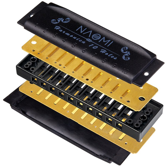Naomi Piemonte Blues Harmonica Harp Set Van 3 Met Case