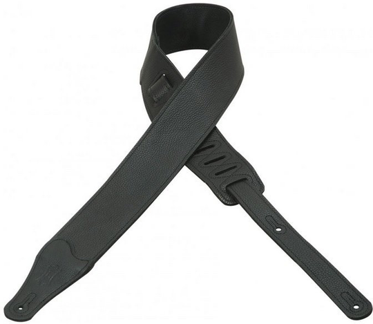 Levys M26BL Ledergurte für Gitarren Schwarz