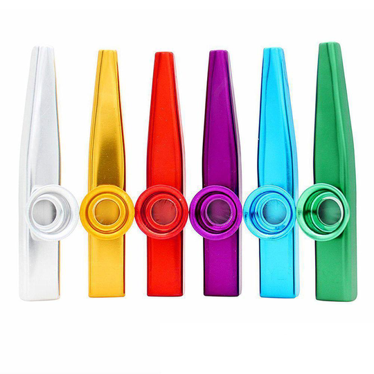 1Pcs Metalen Kazoo Met 6 Kazoo Fluit Membraan Mond Muziekinstrument Party Volwassen Harmonica Fluit Voor Beginners Kids n3T1