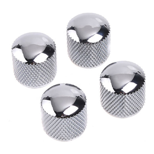 4 Stks/set Metal Dome Tone Volume Guitar Regelknop Elektrische Gitaar Bas Parts Chrome Reparatie Vervanging