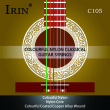 6 Stks/set (.028-.043) Akoestische Klassieke Gitaar Snaren Nylon Core Kleurrijke Coated Copper Alloy Wound C105 Kleurrijke Regenboog