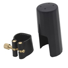 Alto Tenor Sopraan Saxofoon Mondstuk PU Lederen Klem + Cap Kind Muziek Leren Sax Accessoire