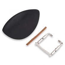Viool Chin Rusten Met Beugel & Naaldhout Strip Hout Viool Kin Rust Ebbenhout Kin Rust Voor 4/4 Viool onderdelen Accessoires