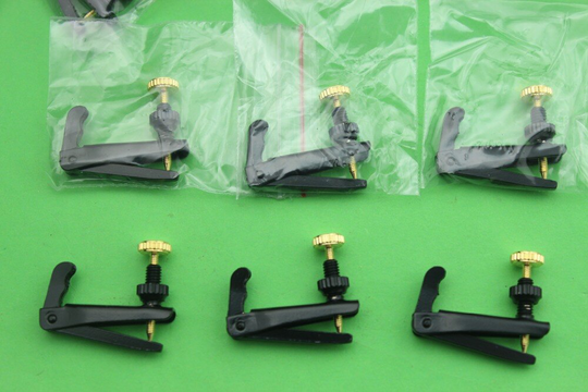 , 30 pcs zwart viool String fine tuners1/4-1/2 viool onderdelen