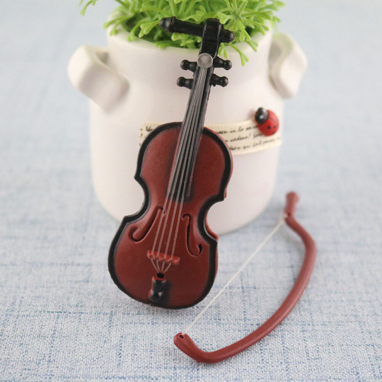 1Pcs 1:12 Poppenhuis Miniatuur Viool Muziekinstrumenten Collection Home Decor