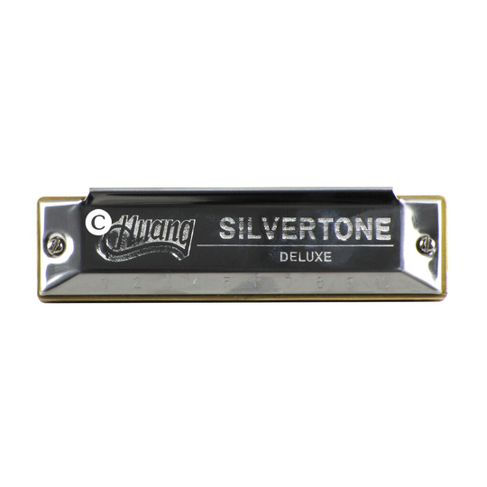 Huang Silver 10 Gaten 20 Tone Harmonica Blues Harpen Sleutel van C Mondharmonica Diatonische Harp voor Beginner