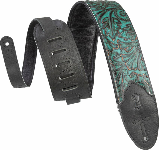 Levys M4WP Ledergurte für Gitarren Palm Jade