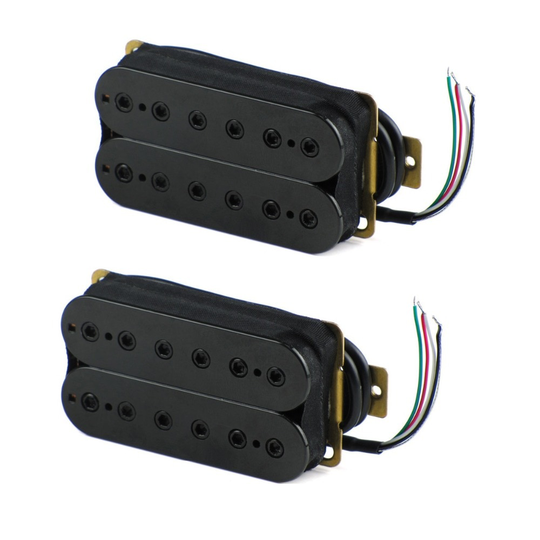 Fleor Set Van Humbucker Pickup Elektrische Gitaar Pickup Neck Bridge Set Keramische Magneet Gitaar Onderdelen, Zwart/Wit Kies