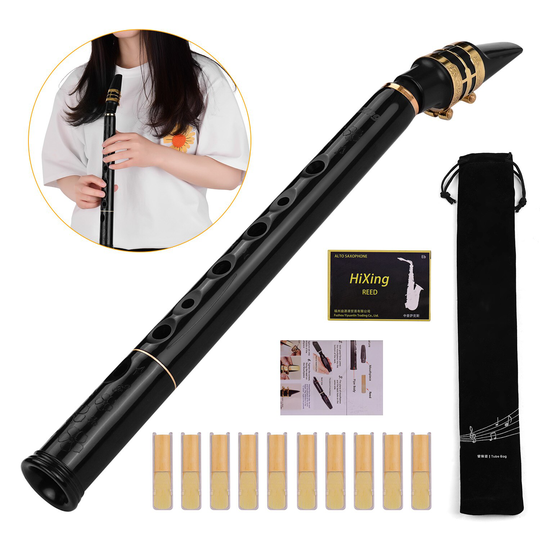 Hixing C Sleutel Mini Pocket Saxofoon Sax Abs Materiaal Met Mondstukken 10 Pcs Riet Draagtas Houtblazers Instrument