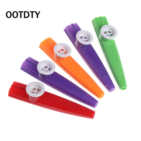 Ootdty 5Pcs Gemengde Kleur Orff Plastic Kazoo Harmonica Mond Fluit Kids Party Speelgoed