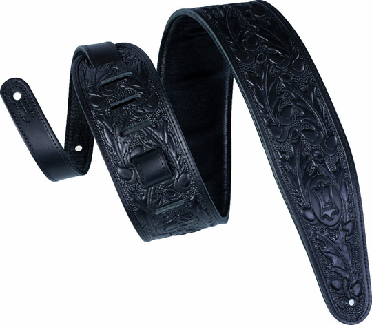Levys PM44T01 Ledergurte für Gitarren Black