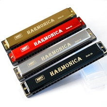 Chromatische Mondharmonica Mond C Sleutel 24 Gaten Houtblazers Muziekinstrumenten Harmonica Mondharmonica